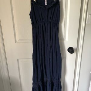 Women’s summer navy blue maxi dress